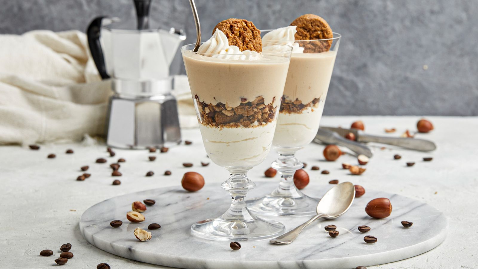 Haselnuss-Espresso-Creme im Glas